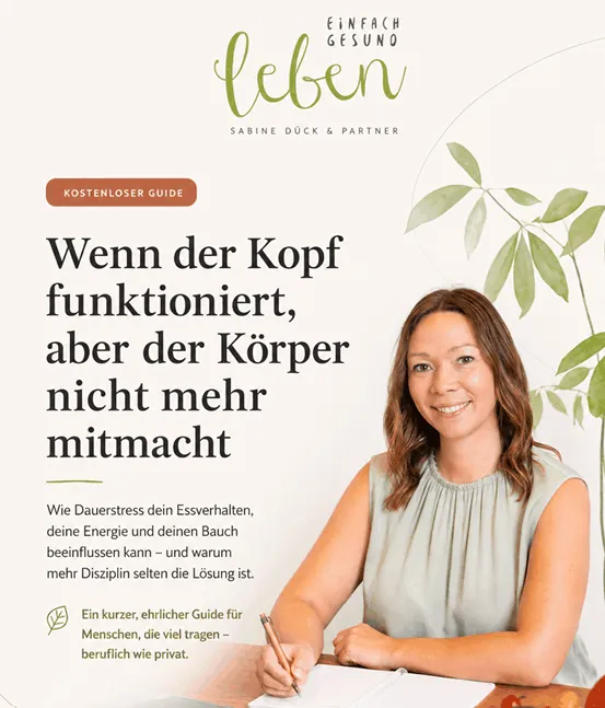 Cover des kostenlosen Guides – Stress und Ernährung